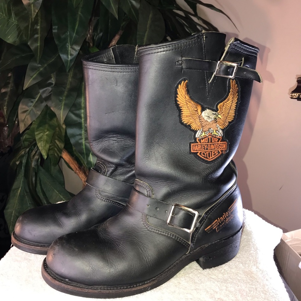 Harley-Davidson Black Leather Men's Boots